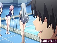 Hentai babe in swimsuit gets analed