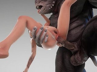 Schattig meisje vrienden met het fleshly Big Horseshit fleshly 3D Porn Immoral Life