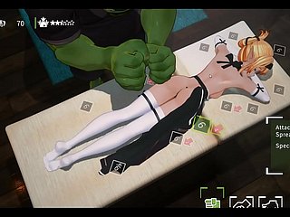 ORC -Massage [3D Hentai -Spiel] EP.1 Oiled Palpate auf versauten Elfen
