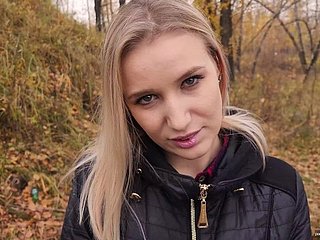 My teen stepsister loves far enjoyment from added to swallow cum outdoors. - POV