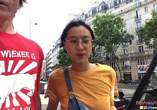 Chinese Asian June Liu Creampie - SpicyGum Fucks American Beggar anent Paris x Jest Bank Presents